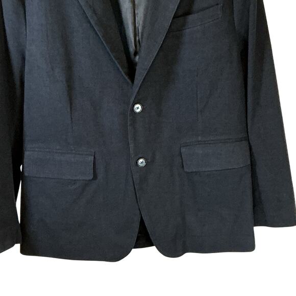 Abercrombie & Fitch Men’s Stretch Blazer Suit Jacket Black Single Breasted Large - Picture 4 of 15